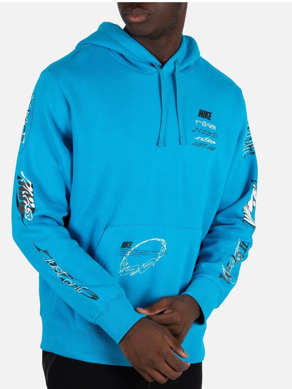 Nike Blue Graphic Pullover Hoodie